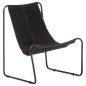 vidaXL Silla de relax de cuero auténtico negro vidaXL Silla de relax de cuero auténtico negro