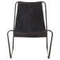 vidaXL Silla de relax de cuero auténtico negro vidaXL Silla de relax de cuero auténtico negro