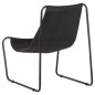 vidaXL Silla de relax de cuero auténtico negro vidaXL Silla de relax de cuero auténtico negro