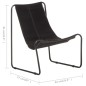 vidaXL Silla de relax de cuero auténtico negro vidaXL Silla de relax de cuero auténtico negro