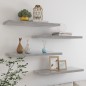 vidaXL Estantes flotantes pared 4 uds MDF gris hormigón 80x23,5x3,8 cm vidaXL Estantes flotantes pared 4 uds MDF gris hormigón 80x23,5x3,8 cm