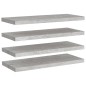 vidaXL Estantes flotantes pared 4 uds MDF gris hormigón 80x23,5x3,8 cm vidaXL Estantes flotantes pared 4 uds MDF gris hormigón 80x23,5x3,8 cm