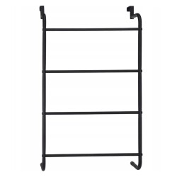 Bathroom Solutions Toallero colgante para puertas metal negro