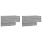 vidaXL Mesita de noche de pared 2 uds color gris Sonoma vidaXL Mesita de noche de pared 2 uds color gris Sonoma