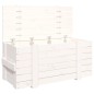 vidaXL Caja de almacenaje madera maciza de pino blanco 91x40,5x42 cm vidaXL Caja de almacenaje madera maciza de pino blanco 91x40,5x42 cm