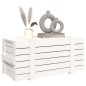 vidaXL Caja de almacenaje madera maciza de pino blanco 91x40,5x42 cm vidaXL Caja de almacenaje madera maciza de pino blanco 91x40,5x42 cm