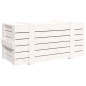 vidaXL Caja de almacenaje madera maciza de pino blanco 91x40,5x42 cm vidaXL Caja de almacenaje madera maciza de pino blanco 91x40,5x42 cm