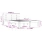 vidaXL Estructura de cama madera maciza 120x190 cm vidaXL Estructura de cama madera maciza 120x190 cm