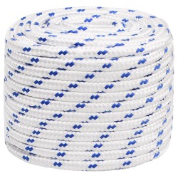 vidaXL Cuerda de barco polipropileno blanco 18 mm 100 m