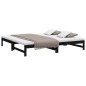 vidaXL Sofá cama extraíble madera maciza de pino negro 2x(80x200) cm vidaXL Sofá cama extraíble madera maciza de pino negro 2x(80x200) cm