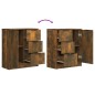 vidaXL Aparador madera contrachapada color roble ahumado 60x30x70 cm vidaXL Aparador madera contrachapada color roble ahumado 60x30x70 cm