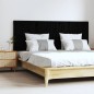 vidaXL Cabecero de cama de pared madera maciza pino negro 166x3x60 cm vidaXL Cabecero de cama de pared madera maciza pino negro 166x3x60 cm