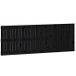 vidaXL Cabecero de cama de pared madera maciza pino negro 166x3x60 cm vidaXL Cabecero de cama de pared madera maciza pino negro 166x3x60 cm