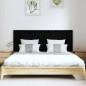 vidaXL Cabecero de cama de pared madera maciza pino negro 166x3x60 cm vidaXL Cabecero de cama de pared madera maciza pino negro 166x3x60 cm