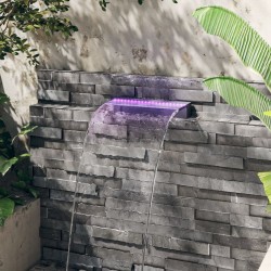 vidaXL Fuente cascada con LED RGB acrílico 45 cm