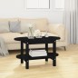 vidaXL Mesa de centro de madera maciza de pino negro 80x45x45 cm vidaXL Mesa de centro de madera maciza de pino negro 80x45x45 cm