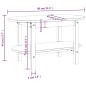 vidaXL Mesa de centro de madera maciza de pino negro 80x45x45 cm vidaXL Mesa de centro de madera maciza de pino negro 80x45x45 cm