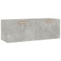 vidaXL Armario pared madera contrachapada gris hormigón 100x36,5x35 cm vidaXL Armario pared madera contrachapada gris hormigón 100x36,5x35 cm