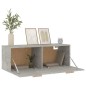 vidaXL Armario pared madera contrachapada gris hormigón 100x36,5x35 cm vidaXL Armario pared madera contrachapada gris hormigón 100x36,5x35 cm