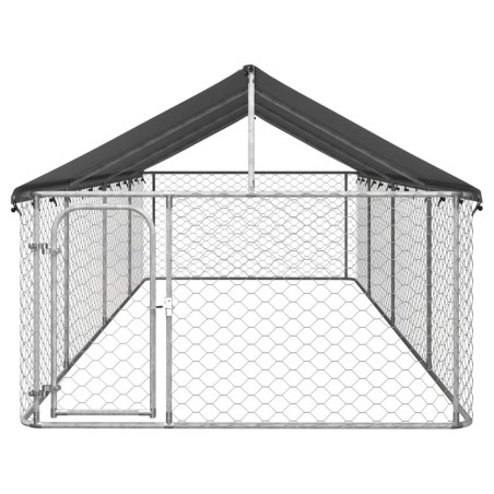 vidaXL Perrera de exterior con tejado 600x200x150 cm