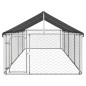 vidaXL Perrera de exterior con tejado 600x200x150 cm
