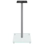 vidaXL Soportes de altavoces 2 uds vidrio templado plateado 1 pilar vidaXL Soportes de altavoces 2 uds vidrio templado plateado 1 pilar