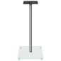 vidaXL Soportes de altavoces 2 uds vidrio templado plateado 1 pilar vidaXL Soportes de altavoces 2 uds vidrio templado plateado 1 pilar