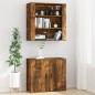 vidaXL Armario de pared madera contrachapada roble ahumado 80x33x80 cm vidaXL Armario de pared madera contrachapada roble ahumado 80x33x80 cm