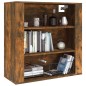 vidaXL Armario de pared madera contrachapada roble ahumado 80x33x80 cm vidaXL Armario de pared madera contrachapada roble ahumado 80x33x80 cm