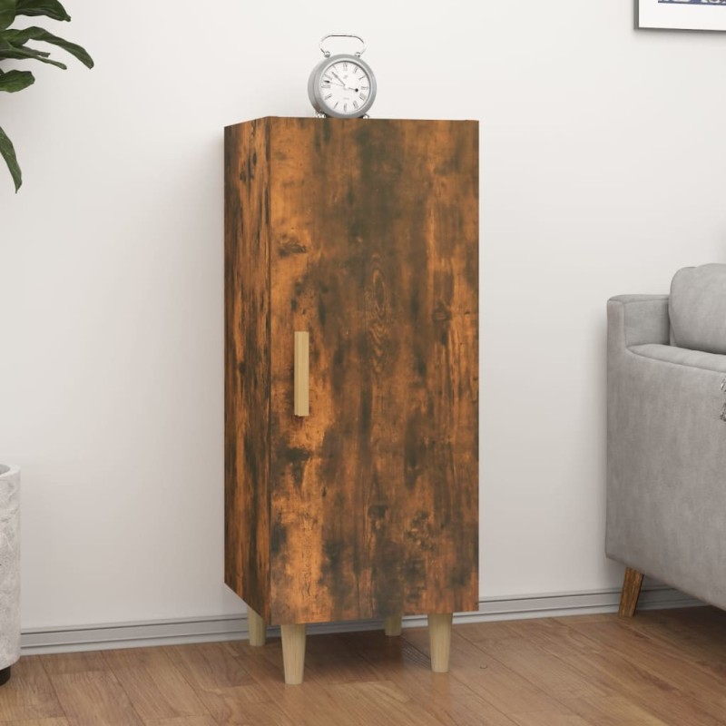 vidaXL Aparador madera contrachapada roble ahumado 34,5x34x90 cm vidaXL Aparador madera contrachapada roble ahumado 34,5x34x90 cm