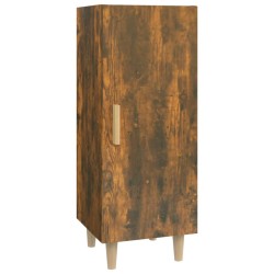 vidaXL Aparador madera contrachapada roble ahumado 34,5x34x90 cm