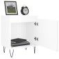 vidaXL Mesitas noche 2 uds madera ingeniería blanco brillo 40x30x50 cm vidaXL Mesitas noche 2 uds madera ingeniería blanco brillo 40x30x50 cm