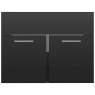 vidaXL Set muebles de baño 2 piezas madera de ingeniería negro brillo