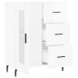 vidaXL Aparador de madera contrachapada blanco brillante 69,5x34x90 cm