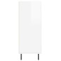 vidaXL Aparador de madera contrachapada blanco brillante 69,5x34x90 cm