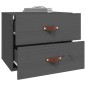 vidaXL Mesitas de noche de pared 2 uds gris 50x36x40 cm vidaXL Mesitas de noche de pared 2 uds gris 50x36x40 cm