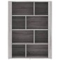 vidaXL Aparador de madera contrachapada gris Sonoma 80x30x106 cm