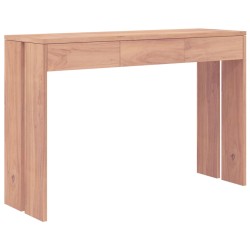 vidaXL Mesa consola de madera maciza de teca 110x35x75 cm