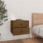 vidaXL Mesitas de noche de pared 2 uds marrón miel 50x36x40 cm vidaXL Mesitas de noche de pared 2 uds marrón miel 50x36x40 cm