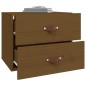 vidaXL Mesitas de noche de pared 2 uds marrón miel 50x36x40 cm vidaXL Mesitas de noche de pared 2 uds marrón miel 50x36x40 cm