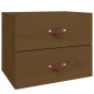 vidaXL Mesitas de noche de pared 2 uds marrón miel 50x36x40 cm vidaXL Mesitas de noche de pared 2 uds marrón miel 50x36x40 cm