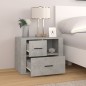 vidaXL Mesita de noche madera contrachapada gris hormigón 60x36x45 cm vidaXL Mesita de noche madera contrachapada gris hormigón 60x36x45 cm