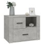 vidaXL Mesita de noche madera contrachapada gris hormigón 60x36x45 cm vidaXL Mesita de noche madera contrachapada gris hormigón 60x36x45 cm