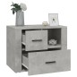 vidaXL Mesita de noche madera contrachapada gris hormigón 60x36x45 cm vidaXL Mesita de noche madera contrachapada gris hormigón 60x36x45 cm