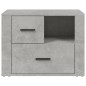 vidaXL Mesita de noche madera contrachapada gris hormigón 60x36x45 cm vidaXL Mesita de noche madera contrachapada gris hormigón 60x36x45 cm