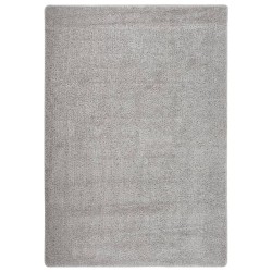 vidaXL Alfombra peluda antideslizante gris claro 160x230 cm