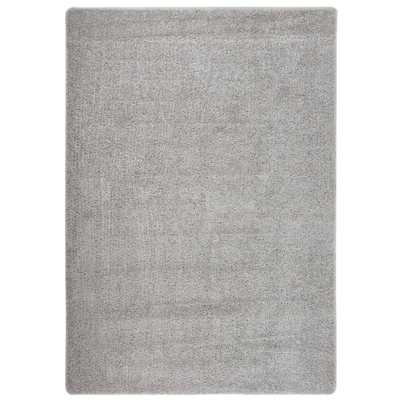 vidaXL Alfombra peluda antideslizante gris claro 160x230 cm vidaXL Alfombra peluda antideslizante gris claro 160x230 cm