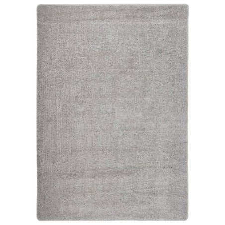 vidaXL Alfombra peluda antideslizante gris claro 160x230 cm