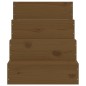 vidaXL Escalera mascotas madera maciza de pino marrón miel 40x49x47 cm vidaXL Escalera mascotas madera maciza de pino marrón miel 40x49x47 cm