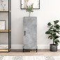 vidaXL Aparador de madera contrachapada gris hormigón 34,5x34x90 cm